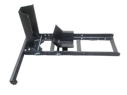 MaxxHaul Motorcycle Wheel Chock Heavy‑Duty Steel Front Tire Stand Fits 15" to 22" Wheels Self Locking Cradle for Trailers Garages and Shops 1800 lb Capacity Black Powder Coat (70271)