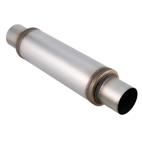 3 Inch Exhaust Muffler, 3" Inlet/Outlet 20" Overall Length Resonator, Stainless Steel Straight Through Design Performance Muffler, 1 PC - size: 3" Inlet 20" Overall Length(4.5" wide)