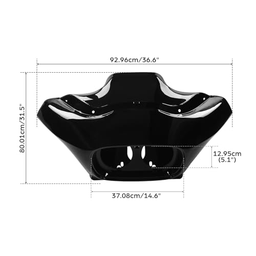Front Inner Fairing, SLMOTO ABS Inner Outer Headlight Fairing Fit For Harley Davidson FLTR Road Glide 1998-2013 CVO Custom FLTRXSE Ultra FLTRUSE FLTRU EFI FLTRI - color: Vivid Black