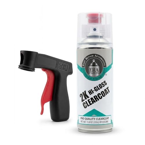 ERA Paints 2K High Gloss Clear Coat Spray/Aerosol Can – Professional Quality & Finish - Easy to Use – Best Value (1 Spray Can w/Can-Gun1) - style: 1 Spray Can w/Can-Gun1