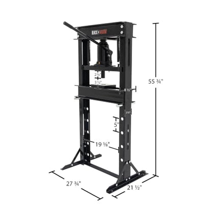 20 Ton Shop Press, Hydraulic, Black Widow