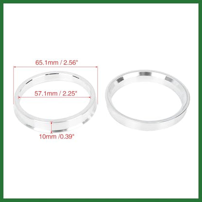 Motoforti 4pcs 65.1 to 57.1 mm Aluminium Alloy Hub Centric Rings
