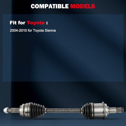 CCIYU CV Axle for Toyota Sienna 2004-2010 - Front Left - only FWD - 66-5260 - size: 17-9881
