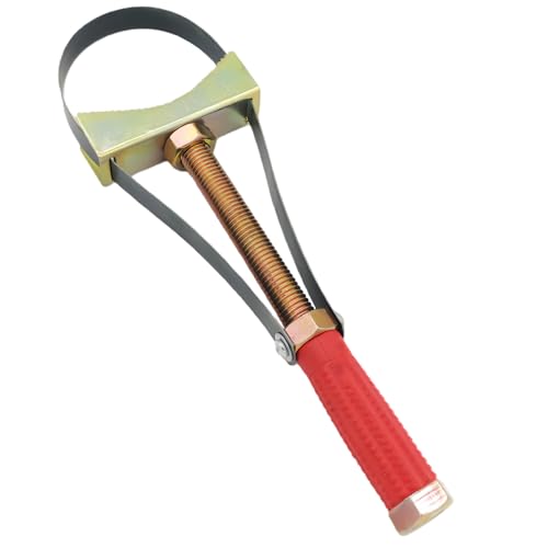 Adjustable Oil Filter Wrench, Heavy Duty Strap Removal Tool for Large Filters 9-15cm (3.5-6") - Fits Trucks, Excavators, Tractors, Easy Grip with Tension Nut