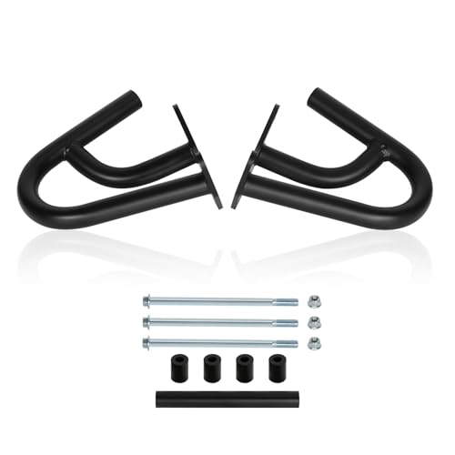 CRF300L/250L 21-25 Crash Bar Compatible with CRF300L 2021-2025 CRF250L 2022-2025 Motorcycle Engine Guard Highway Crash Bar Bumper Frame Falling Protector Steel Split Style (Black) - color: Black