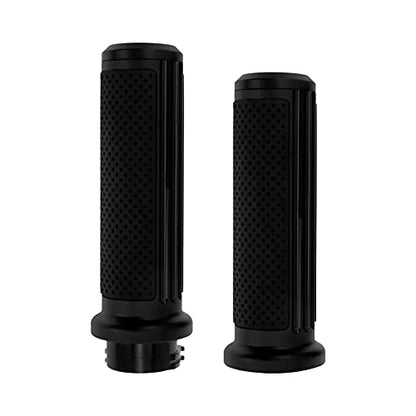 1 Inch Cable Throttle Handlebar Grips Motorcycle Hand Grips - color: #3 Black