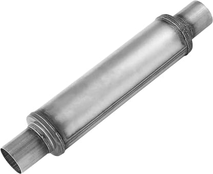 2.5'' Exhaust Muffler,2.5" Inlet/Outlet Exhaust Mufflers 2.5 Universal Muffler Stainless Steel Straight Through Design performance muffler 2.5 inlet and outlet,Deep Sound for Cars (1 pack) - size: 2.5in inlet