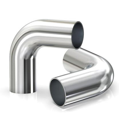 GASHER 2PCS 90 Degree Elbow Aluminum Alloy Tube Intercooler Pipe Air Intake Tube 1"OD, Leg Length 4" (100mm) - color: 90 degree, size: 1"OD (2 PCS)