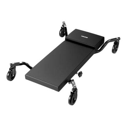 VEVOR 40 in Mechanic Creeper with 4 Large Wheels, 400 lbs Low Profile Under Car Garage Roller, Rolling Creeper with Raised Headrest, Manual Brake for Auto Repair - color: 40 inch with 4 wheels