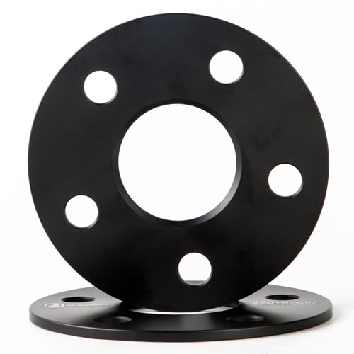Forged Black 5x4.5 5x114.3 Hubcentric Wheel Spacers 5mm with 71.5mm Center Bore (No Lip) Compatible with Jeep 5 Lug - Pack of 2