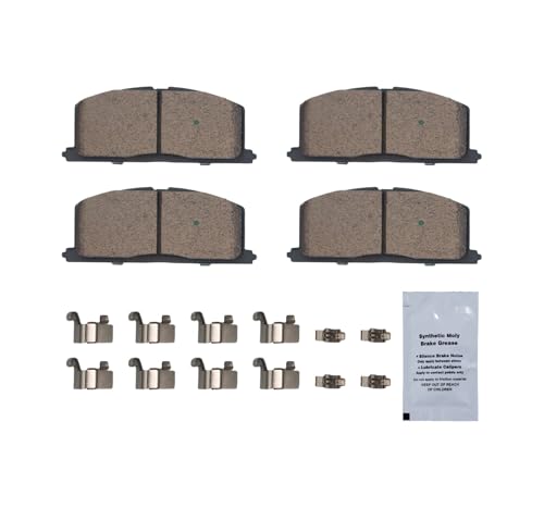 HUSCH Front Ceramic Brake Pads Kit Fit For Toyota Camry 1984-1986 - size: D242-7153