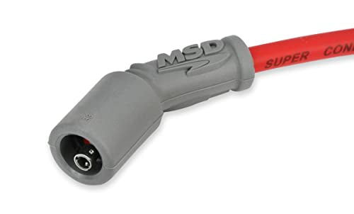 MSD 31639 Super Conductor Spark Plug Wire Set, Red
