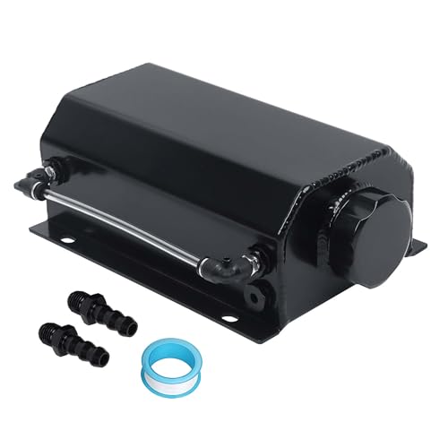 LokoCar Radiator Coolant Overflow Recover Tank 2L Universal Aluminum Black - color: Black, size: 2 Litres