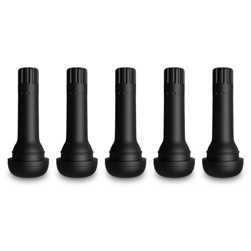 SUNSOUL TR414 Brass Stem EPDM Rubber Snap-in Tire Valve Stems for 0.453 Inch 11.5mm Rim Holes, Pack of 5pcs Valves - color: TR414-5pcs