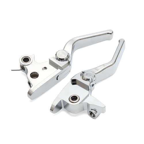 Motorcycle Levers Brake Clutch Handle Lever Adjustable Fit for Harley 2021-later Touring Road King Electra Glide Road Glide Street Glide Trike (Short, Chrome) - color: Chrome, style: Short