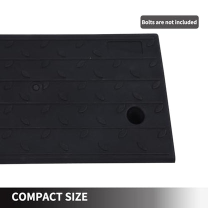 BESEA Rubber Curb Ramp 5" Rise 17" Long Driveway Threshold Ramp 2 Pack - size: 5" Rise