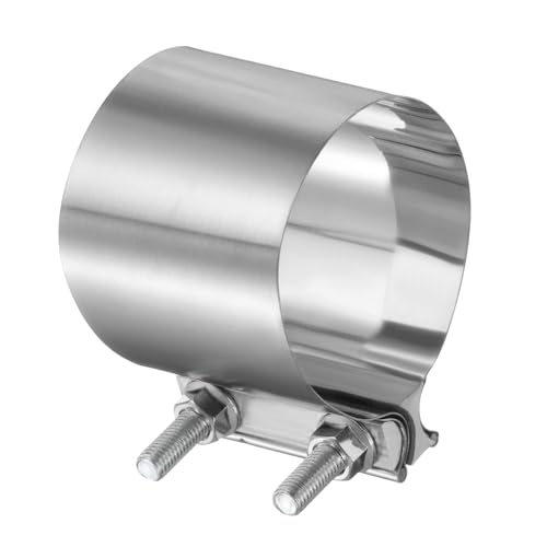 HARFINGTON Exhaust Clamp 3.66" Stainless Steel Lap Joint Band Clamp Exhaust Pipes Connection with M10x55 Screws for Car Muffler Elbow Pipes - size: 3.66 inch