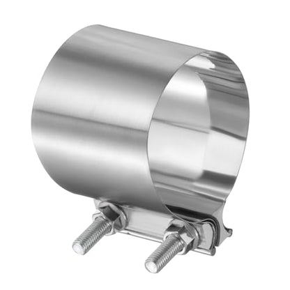 HARFINGTON Exhaust Clamp 3.66" Stainless Steel Lap Joint Band Clamp Exhaust Pipes Connection with M10x55 Screws for Car Muffler Elbow Pipes - size: 3.66 inch