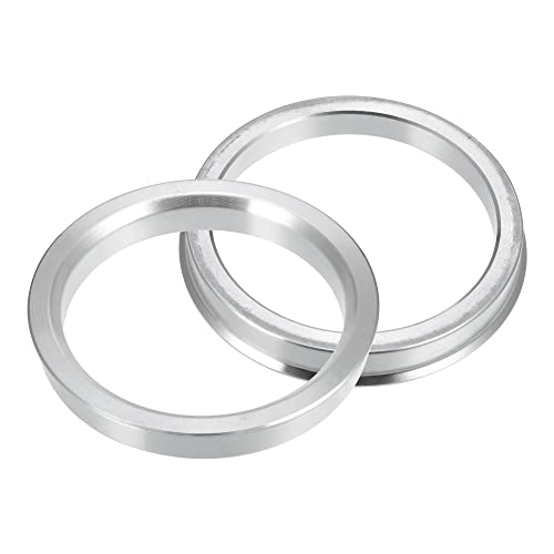 X AUTOHAUX 4pcs OD 70.6mm to ID 59.6mm Aluminium Alloy Car Hub Centric Rings Wheel Bore Center Spacer - size: 59.6mm