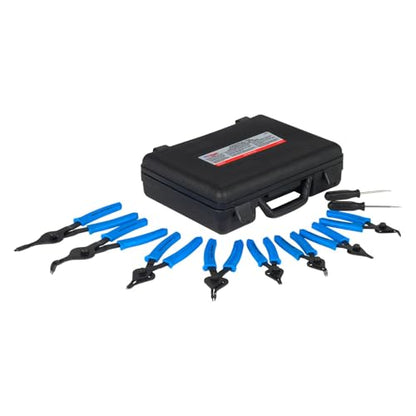 OTC 4512 Snap Ring Pliers Set - Includes 8 Pliers, 2 Picks & Storage Case - size: Full Set, style: Bent and Straight Tips