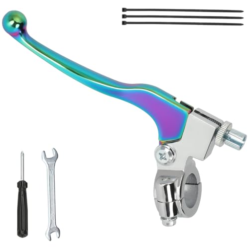 HIAORS 7/8" Mini Bike Brake Lever Left Clutch Handle Compatible with Coleman CT200U BT200X CT100U Baja DB30 MB165 Massimo TrailMaster MB200 SSR125 CRF50 CRF70 XR100 Pit Dirt Motorcycle Parts Rainbow - color: Rainbow