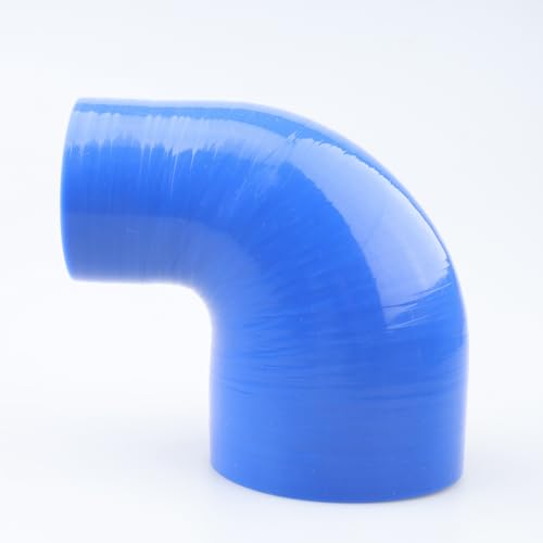 AC PERFORMANCE ID 3" to 2" 90° Degree Elbow Silicone Hose Reducer Blue - color: Blue, size: ID 3" to 2" (76mm to 51mm)