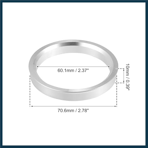 2pcs OD 70.6mm to ID 60.1mm Aluminium Alloy Car Hub Centric Rings Wheel Bore Center Spacer Automotive Parts