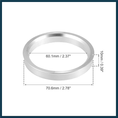 2pcs OD 70.6mm to ID 60.1mm Aluminium Alloy Car Hub Centric Rings Wheel Bore Center Spacer Automotive Parts