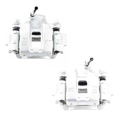 TRQ Rear Brake Caliper Set 2 Piece Zinc Coated Brackets Hardware - color: Replacement, size: CLA31947