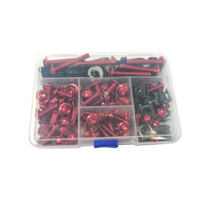 210pcs Motorcycle Fairing Bolts Kit for Sportbike Red - color: Red
