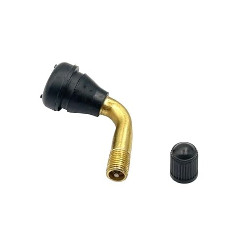 10Pcs Universal PVR60 Tire Valve Stem Bent 90 Degree Angled Tubeless Snap-in Rubber Base Compatible with Most Tubeless Tire Rim Motorcycle Scooter ATV Cars RV Bicycles Trailers - size: PVR60
