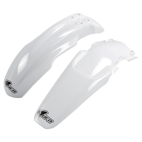 UFO PLAST Front/Rear Fender Kit - Replacement Dirt Bike Front and Rear Mud Guard - Compatible with Honda CRF150R/CRF150R Expert 2007-2026 (White) - color: White