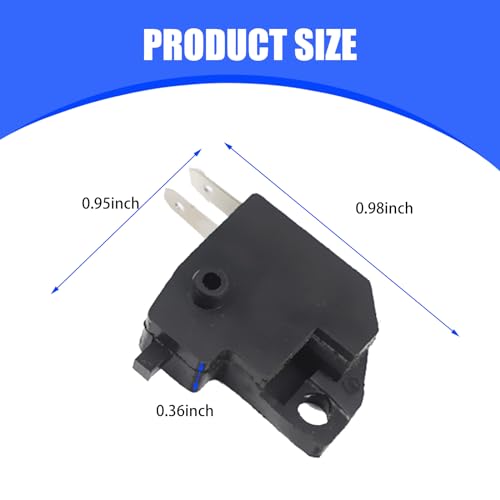2 PCS Motorcycle Right Brake Light Switch, Right Front Hydraulic Brake Master Cylinder Light Stop Switch Kit, Handlebar Awitch Replacement, Universal for Motorcycles Off-Road Vehicles (Black)