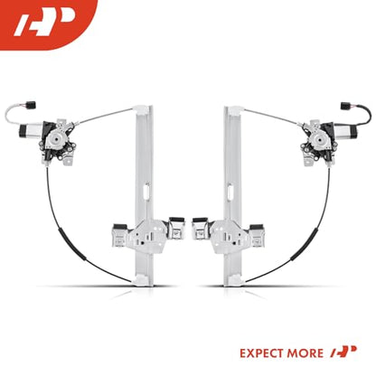 A-Premium Rear Driver and Passenger Side Power Window Regulator with Motor - style: Rear Driver+Passenger (LH+RH)