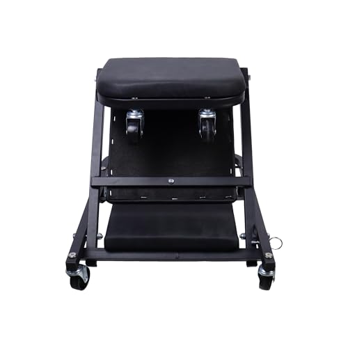 Mechanic Creeper Foldable Z Creeper 2-in-1, Black, 40" - color: Black, size: 40"