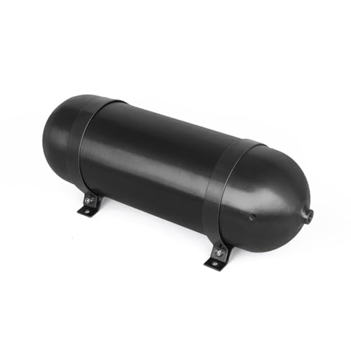 3 Gallon 5 Ports （1/4 NPT） Seamless Aluminum Air Tank for Air Ride Suspension Car Train Truck Horn Black - color: Black, size: 3-Gallon