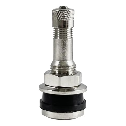 50 Pack TR416 Metal Valve Stems Outer Mount Fits .453" & .625" Rim Holes Long 1 1/2", Silver - 50 Pack (TR416-50 Pack) - size: TR416 - 50 Pack