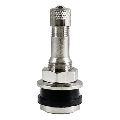 50 Pack TR416 Metal Valve Stems Outer Mount Fits .453" & .625" Rim Holes Long 1 1/2", Silver - 50 Pack (TR416-50 Pack) - size: TR416 - 50 Pack