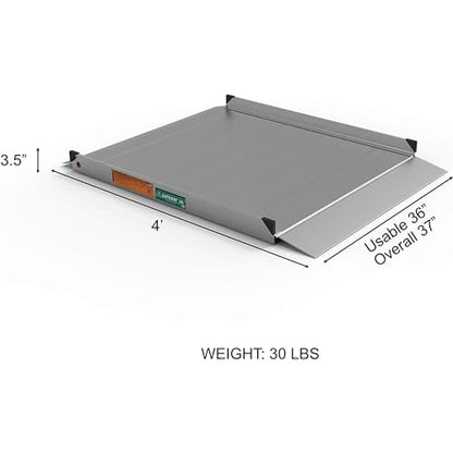EZ-ACCESS - Aluminum Portable Wheelchair Ramp - Heavy Duty Mobility Device, Handicap Ramp with Textured Surface for Steps, and Self-Adjusting Bottom Transition Plates - 3G 4-Foot - size: 48 Inch (Pack of 1), style: Ramp Only