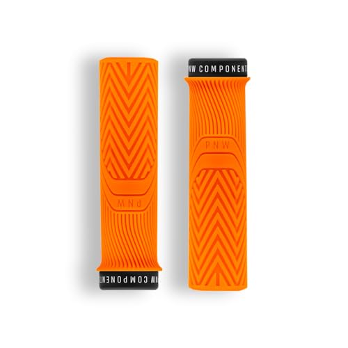 PNW Components Loam MTB Bike Grips – Mountain Bike Handlebar Grips - color: Safety Orange, size: X-Large