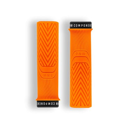 PNW Components Loam MTB Bike Grips – Mountain Bike Handlebar Grips - color: Safety Orange, size: X-Large
