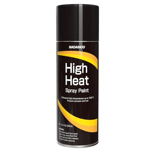 NADAMOO High Heat Spray Paint for Metal, Matte Black High Temp Paint - size: 12.5 Ounce (Pack of 1)