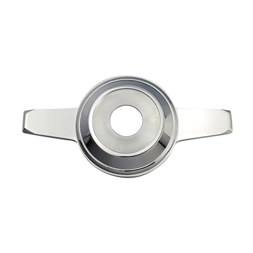 Zenith Style 2 Ear Cut Spinner Cap (Single Right) | Right Side Triple Chrome Plated 2 Bar/Wing Straight Knock Off Spinner Cap with Wheel Chip Recess | For Lowriders with Wire Wheels - color: Chrome, style: Single Right