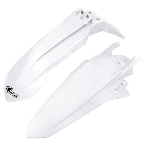 UFO PLAST Front/Rear Fender Kit - Replacement Dirt Bike Front and Rear Mud Guard - Compatible with KTM 150/250/300 XC-W/350/500 EXC-F 2020-2023/350/500 XCF-W 2020-2022 (2020 White) - color: 2020 White
