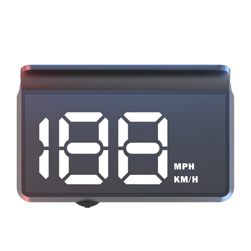 AZIJYV W2 White Heads Up Display for Cars Digital Speedometer for Car Speedometer for Car with Speed, Triple Over-Speed Alarm, Auto Light Sensor, HUD Speedometer Universal Fit for All Vehicles