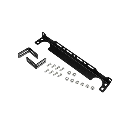 Universal Oil Cooler Mounting Bracket Kit 330mm Aluminum Alloy Engine Oil Cooler Radiator Adapter Kit Oil Cooler Bracket Kit Black Transmission Oil Cooler Mounting Kit Stylish Design