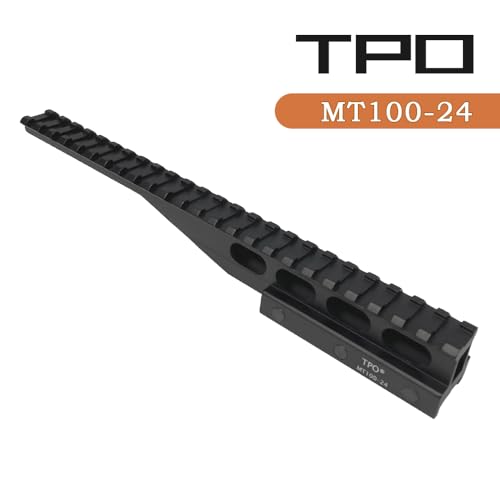 24-Slot Picatinny Rail Riser Mount (1"/0.83"/0.5" Height), 10" Length Flat Top Mount Adapter and Optics Riser Mount - style: High - 1"