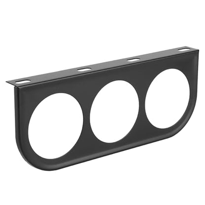 Gauge Holder 52mm/2in 3 Hole Triple Instrument Panel Shell Gauge Mounting Bracket Car Dashboard Meter Iron Holder Gauge Pod Gauge Mount(Black) - color: Black