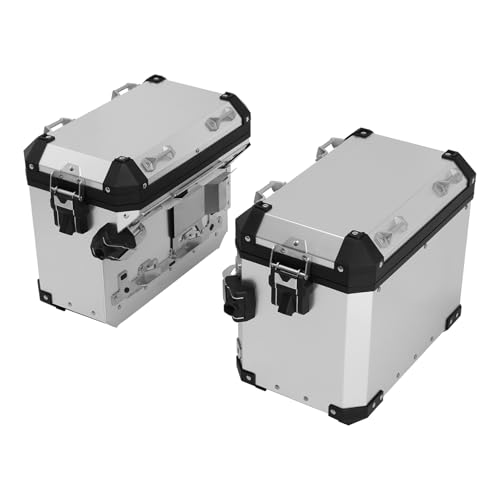 TCMT 48L Saddlebags Panniers Side Case Luggage Bag Fit For BMW R1200GS Adventure 2013-2018 R1250GS 2019-2024 F850GS 2017-2022 F900GS 2023-2025 - color: Chrome, size: Saddlebag