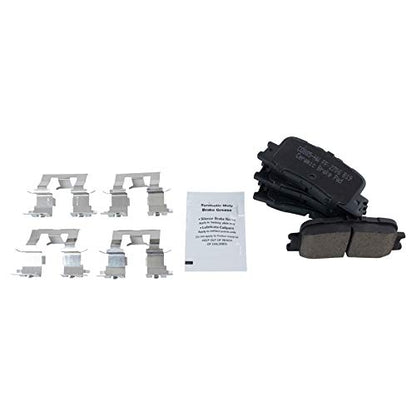 TRQ Rear Ceramic Brake Pad and Rotor Set Coated - style: BKA11335